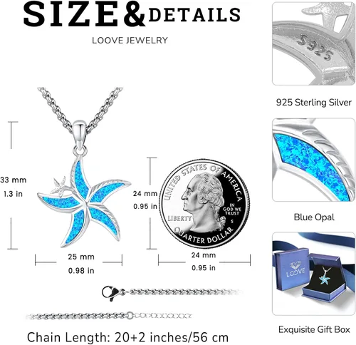 Vista 4 de LOOVE Collar de plata de ley con diseño de gato, búho, delfín, tortuga, piedra lunar, concha de abulón, ópalo de cristal, lindos animales, regalo