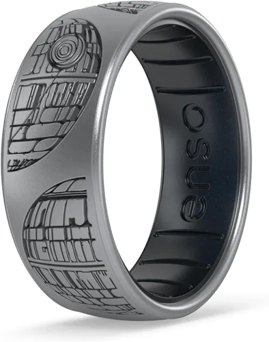 Vista 32 de Enso Rings Anillo de boda de silicona – Diseños grabados de Star Wars – Ajuste cómodo – Hecho en Estados Unidos – Ideal para uso activo