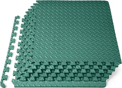 Vista 20 de ProsourceFit Alfombrilla de ejercicio con forma de rompecabezas, baldosas de espuma EVA entrelazadas, suelo protector para equipos de gimnasio