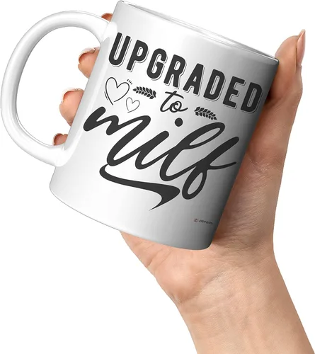 Vista 4 de Taza de café divertida para mamá, 11 onzas, color blanco