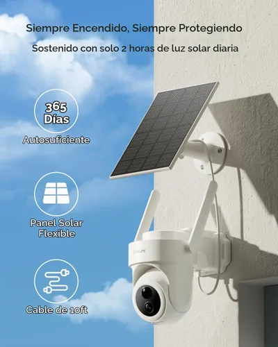 Vista 5 de MUBILIFE Sistema de cámara de seguridad solar 4K inalámbrico