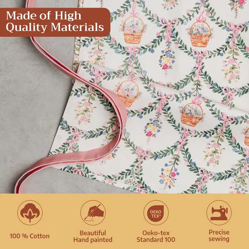 Vista 1027 de Maison d' Hermine Delantales para mujer con bolsillo, 100% algodón (27.50 x 31.50 pulgadas)