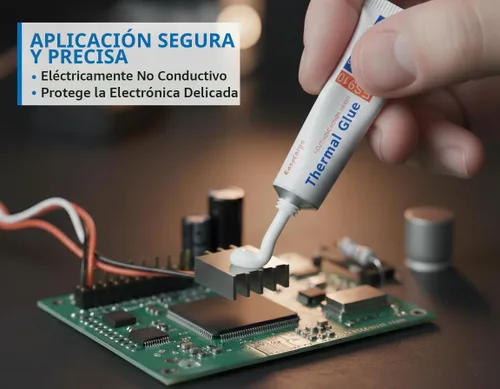 Vista 3 de Easycargo Pegamento Térmico, Adhesivo de Silicona de Alta Conductividad Térmica, Compuesto de Epoxy Enfriador para Disipador de Calor GPU VRM VRAM