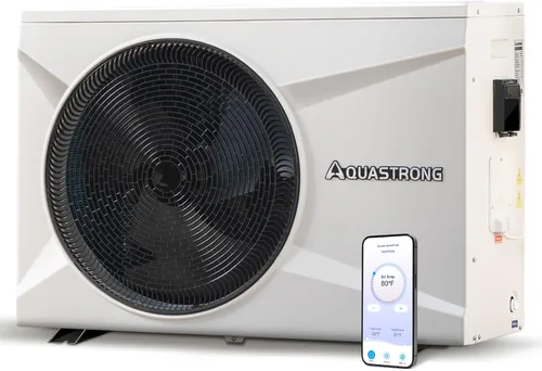 Vista 14 de AQUASTRONG Bomba de calor para piscina, calentador eléctrico para piscina sobre el suelo y en el suelo, calefacción y refrigeración para piscinas