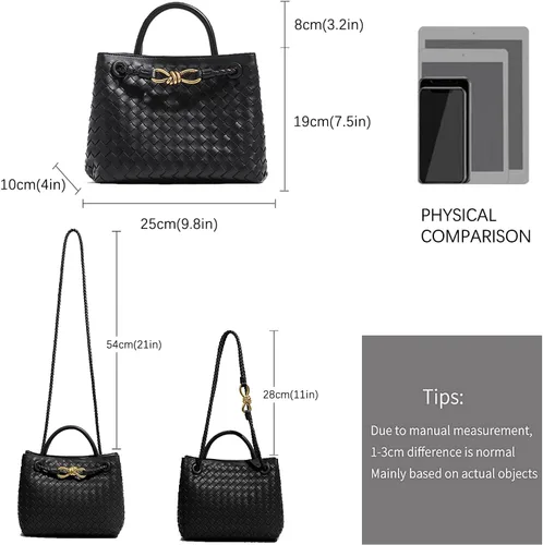 Vista 2 de Woven Hobo Bags for Women Tote Bag, Woven Leather Shoulder Crossbody Bag Satchel Bag Woven Handbag Purses