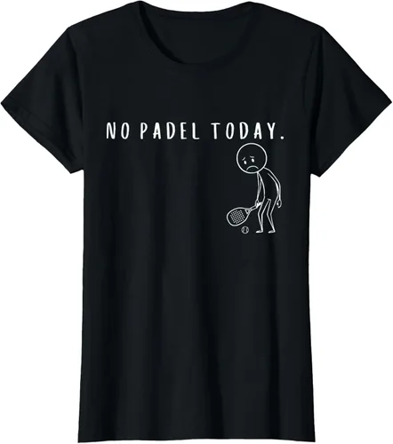 Vista 46 de No Padel Today Funny Padel Stickman Padel Playera Jugador de Tenis