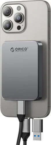 Vista 9 de ORICO 480GB SSD Magnético Portátil, Cuerpo de Metal, Grabación y Almacenamiento ProRes HDR de 4K 120 fps, Hasta 460MB/s, Cable USB C&A 2 en 1, SSD