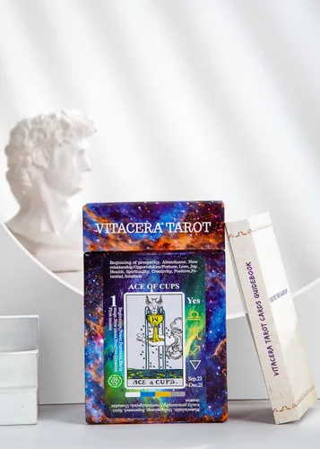 Vista 8 de Vitacera Tarjetas de Tarot para Principiantes, Juego de Cartas con Guía, Palabras Clave, Sí o No, Tiempo, Colores, Tono Musical, Planeta, Zodiaco
