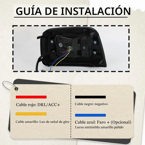 Vista 6 de 2 piezas de luces antiniebla delanteras LED, luces de circulación diurna LED de conmutación, señal de giro ámbar compatible con Toyota 4Runner