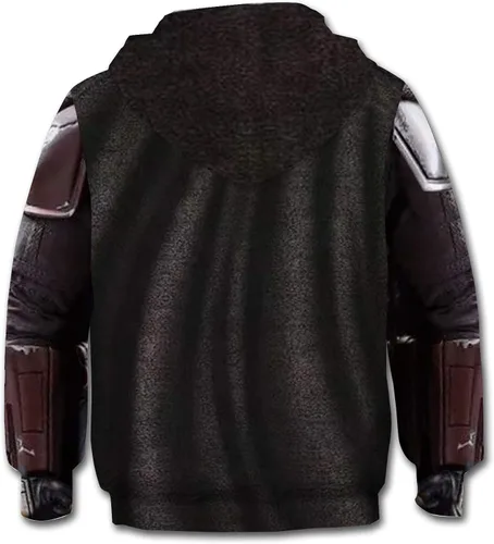 Vista 2 de SW M-dalorian Bounty Hunter Sudadera con capucha para niños Sudadera con capucha y estampado 3D Cosplay Disfraz