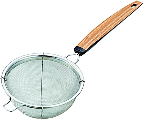 Vista 4 de JapanBargain 2459 Colador de té de malla fina con asa de acero inoxidable pequeño tamiz para bebidas, cócteles, café y matcha, paquete de 2