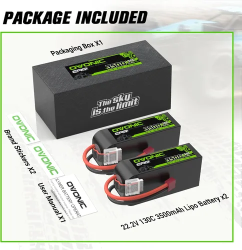 Vista 6 de OVONIC 6S LiPo Batería 3500mAh 22.2V 130C RC Batería con Dean Estilo T Conector