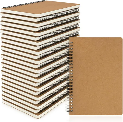Vista 10 de EUSOAR - Cuaderno rayado A5 con espiral, para escritura, viajes, notas, diario, bocetos, para estudiantes, oficina, negocios, tapa de 3