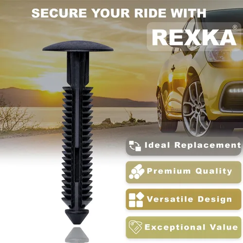 Vista 3 de Rexka 10 clips de retención de moldeo basculante compatibles con Ford W710532-S300 Mustang 05-12 Transit