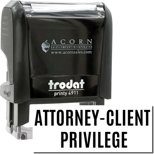 Vista 2 de Sello de privilegio de abogados y clientes, sellos legales para abogados, hasta 5 mil impresiones, disponible en 11 colores de tinta, reinkable