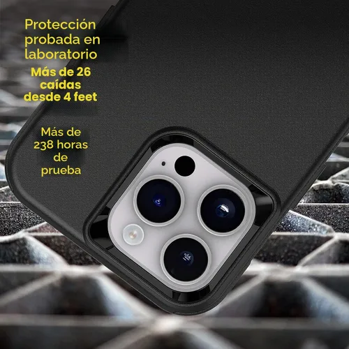 Vista 8 de OtterBox iPhone 14 Pro Max (Solo) - Estuche de la Serie Commuter - Negro - Delgado y Resistente - Apto para Bolsillo - con Protección de Puertos