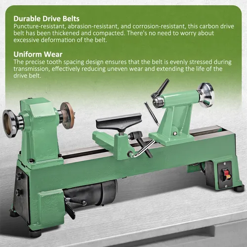 Vista 7 de MaxLLTo Paquete de 2 correas de repuesto para Harbor Freight Central Machinery Mini Torno de Madera Modelo 65345