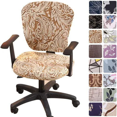 Vista 24 de Melaluxe - Funda para silla de oficina de computadora, funda universal protectora y elástica, cubierta elástica para silla giratoria