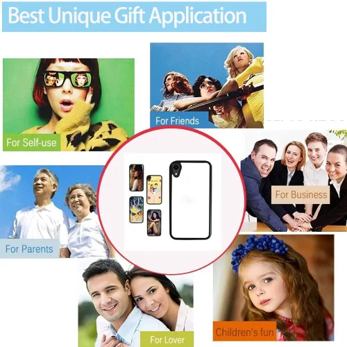 Vista 8 de JUSTRY 5 fundas para teléfono en blanco de sublimación compatibles con Apple iPhone XR de 6.1 pulgadas, funda para teléfono imprimible en blanco
