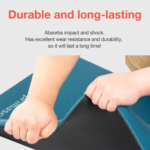 Vista 5 de Primasole PER - Tapete de yoga ecológico de 2 colores (0.4 pulgadas), agarre seguro para yoga, pilates, gimnasio, resistente a desgarros, portátil