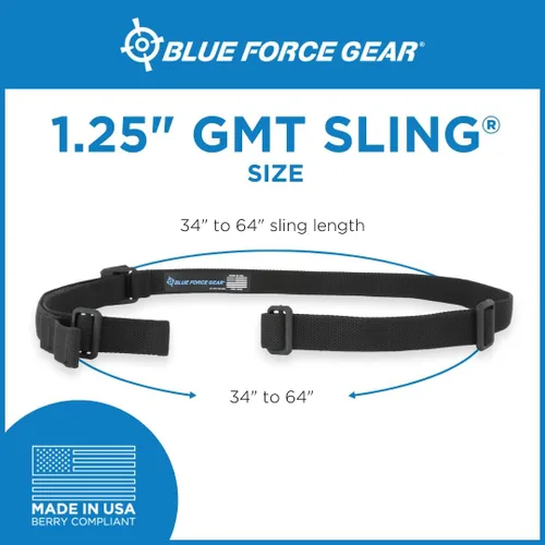 Vista 3 de Blue Force Gear GMT Sling, Durable Sling Strap, Double-Locking Sling Buckle Interface - Made in The USA - 34 to 64 Inches Length
