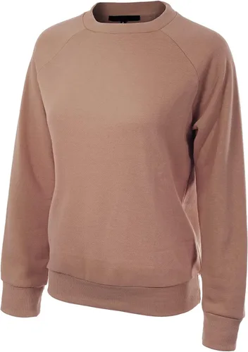 Vista 2 de MixMatchy Sudadera básica suave y cómoda de forro polar con cuello redondo para mujer