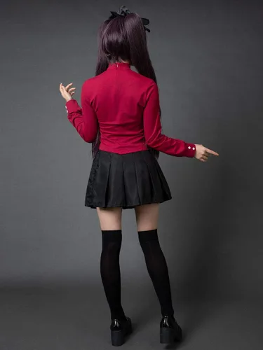 Vista 4 de Cosfun FateStay Night Tohsaka Rin Cosplay traje mp004001
