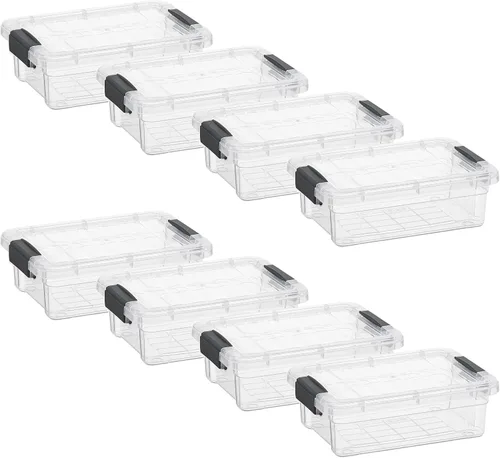 Vista 137 de Superio Mini contenedor de almacenamiento de plástico para crayón, suministros de arte y estuche de costura, organizador pequeño apilable
