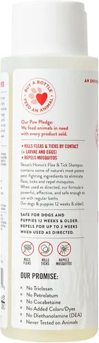 Vista 3 de SKOUT'S HONOR Champú natural para pulgas y garrapatas para perros, 16 onzas Champú para pulgas y garrapatas