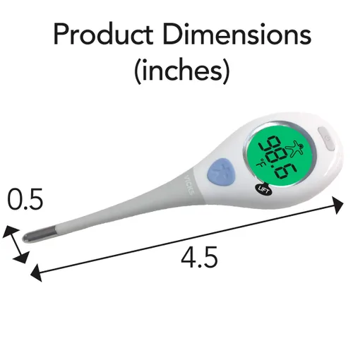 Vista 6 de Termómetro digital Vicks RapidRead, lecturas de temperatura en 2 segundos, uso como termómetro oral, termómetro rectal para bebé o debajo del brazo