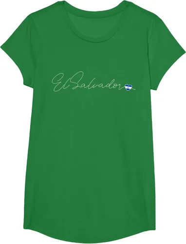 Vista 44 de Camiseta Simple Love El Salvadoreño con diseño de corazón en El Salvador