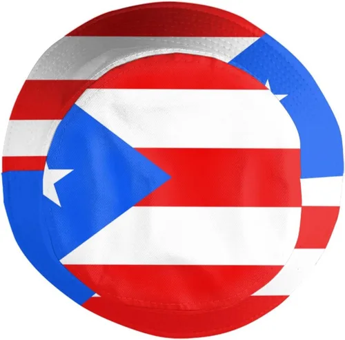 Vista 4 de Sombrero de pescador de Puerto Rico, lindo sombrero de pescador, sombreros de pescador con bandera de Pr Sombrero de sol para pesca, senderismo