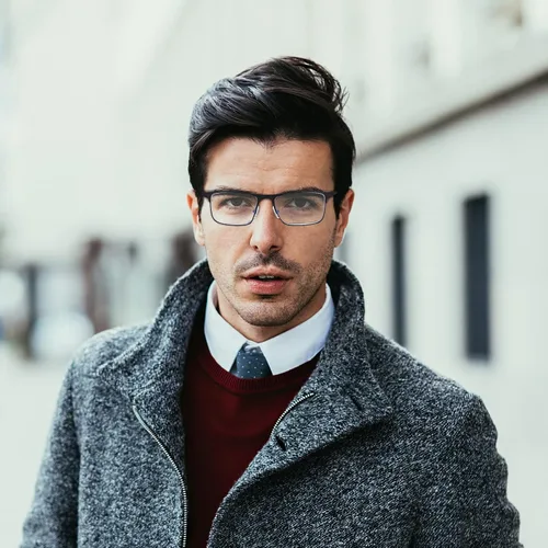 Vista 5 de 3 pares de anteojos de lectura, elegante marco de metal, anteojos ligeros con filtro - Gafas para hombre antirreflejos - Bisagra de resorte