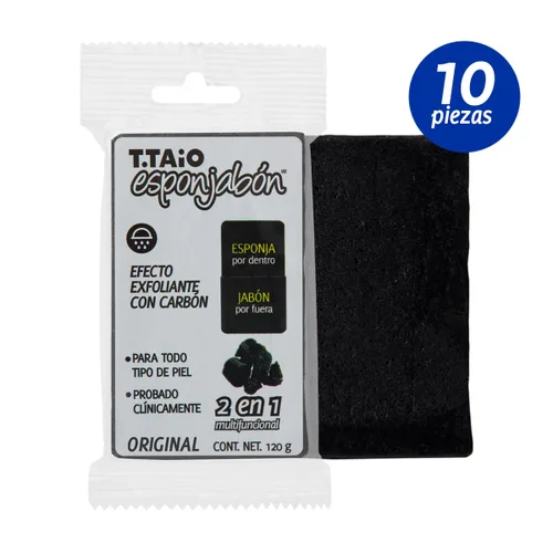 Vista 2 de ESPONJA DE JABÓN CARBÓN 10 PACK
