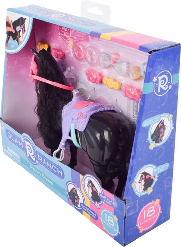 Vista 3 de Sunny Days Entertainment, Glam-R-Ranch Raven Dream - Juguete de caballo con accesorios