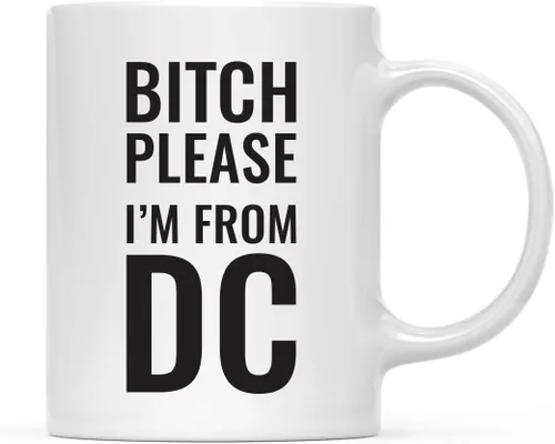 Vista 76 de Andaz Press Taza de café de 11 onzas, regalo de broma, Bitch Please I'm from Alabama, paquete de 1, incluye caja de regalo, divertidas ideas