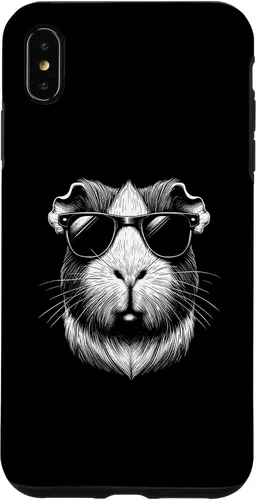 Vista 6 de iPhone 15 Cool conejillo de indias con gafas de sol de conejillo de indias amante caso