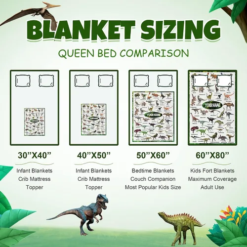 Vista 3 de Manta personalizada de dinosaurio para niños, mantas de regalo de dinosaurios jurásicos para niños, manta personalizada con nombre, manta