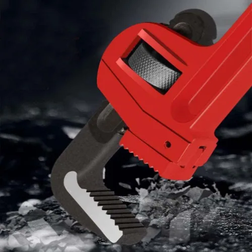 Vista 4 de Utoolmart Llave de tubería recta de alta resistencia, llave de fontanería recta de 10 pulgadas, llave inglesa de alta resistencia, rojo, 1 unidad