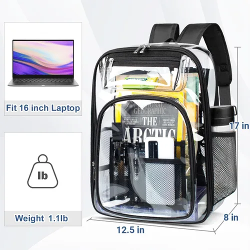 Vista 5 de hk Mochila, Negro -, Mochila transparente