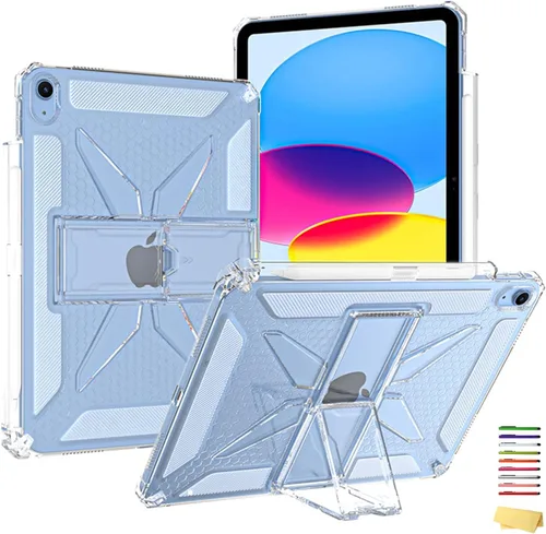 Vista 26 de Clear Stand Case for iPad Air 3 (Air 3rd Generation) 10.5 inch 2019 & iPad Pro 10.5 inch 2017 with Pencil Holder/Kickstand Soft TPU Back Silicone