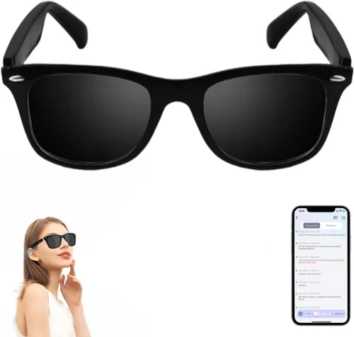 Vista 9 de Lentes inteligentes para hombres y mujeres, orejas abiertas, protección UV, lentes de sol polarizados Bluetooth con altavoces de micrófono