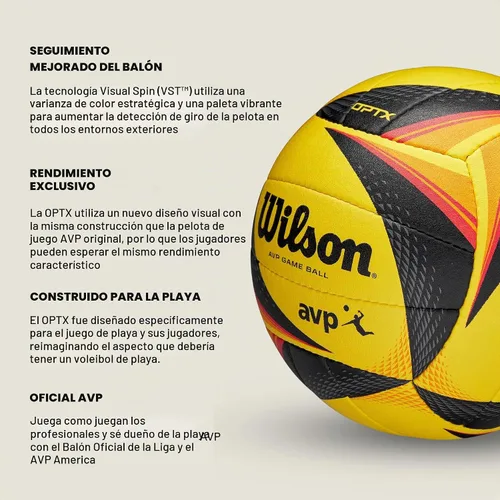 Vista 4 de Wilson AVP Pelotas de Voleibol de Juego - Tamaño Oficial