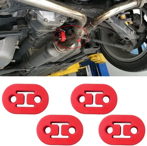 Vista 6 de 4 silenciadores universales de goma de repuesto para tubo de escape de 2 agujeros, soporte de montaje de buje para Ford Crown Victoria Base Sedan