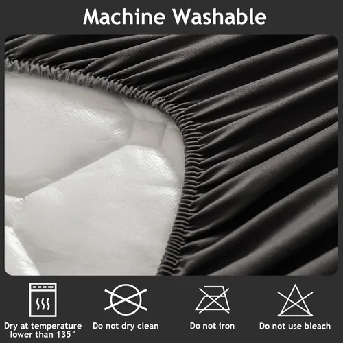 Vista 7 de Protector de colchón individual impermeable, TPU acolchado, bolsillo de 18 pulgadas, 1 paquete Soft Quilted Top with TPU Backing,Quiet Breathable