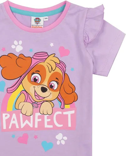 Vista 6 de Paw Patrol Pijama Skye - Pijama morado para niñas, con parte inferior larga o corta