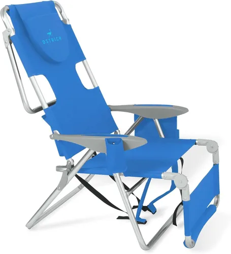 Vista 13 de Ostrich 3N1 Silla reclinable ligera para césped, playa, reclinable con reposapiés, Muebles de exterior para patio, balcón, patio trasero o porche