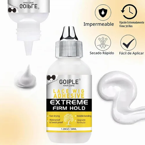 Vista 2 de Pega para Pelucas de Encaje Frontal, Pegamento Fuerte para Pelucas de Encaje Frontal, Adhesivo para Cabello con Removedor, Banda de Fusión