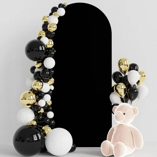 Vista 8 de Wokceer Funda para Arco de Boda de 5 Pies de Spandex Ajustada Cubiertas para Soporte de Arco de Boda Parte Superior Redonda Arco Chiara Cubierta