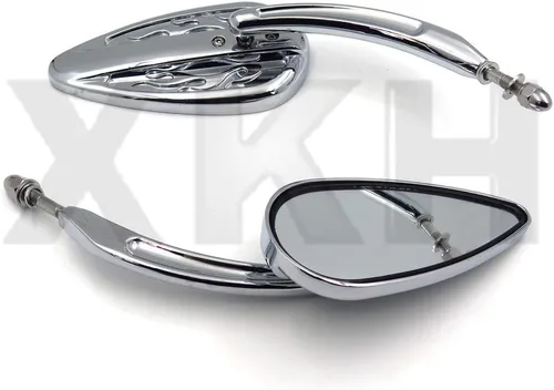 Vista 9 de XKMT-Par de espejos cromados para Harley 82-18 Street Bob Fat Bob